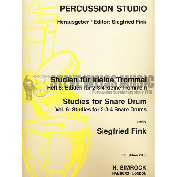 Fink-Studies for Snare Drum Vol 6 : 2-3-4 Snare Drums