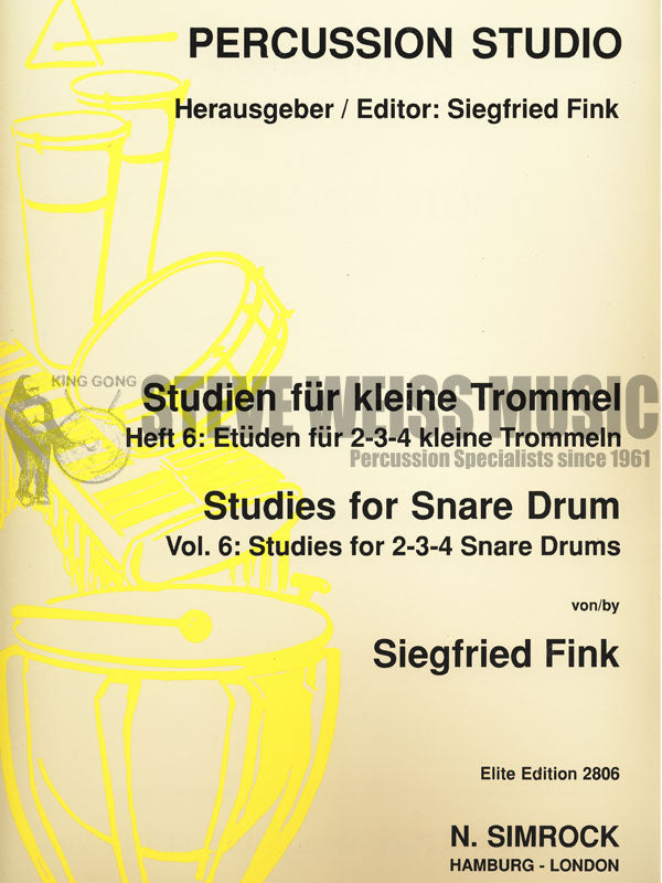 Fink-Studies for Snare Drum Vol 6 : 2-3-4 Snare Drums