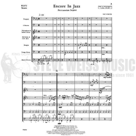 Firth-Encore in Jazz (SP)-M/V/2T/DS/P