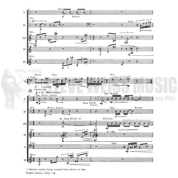 Fitz-Chamber Sonata for Percussion Sextet(SP)