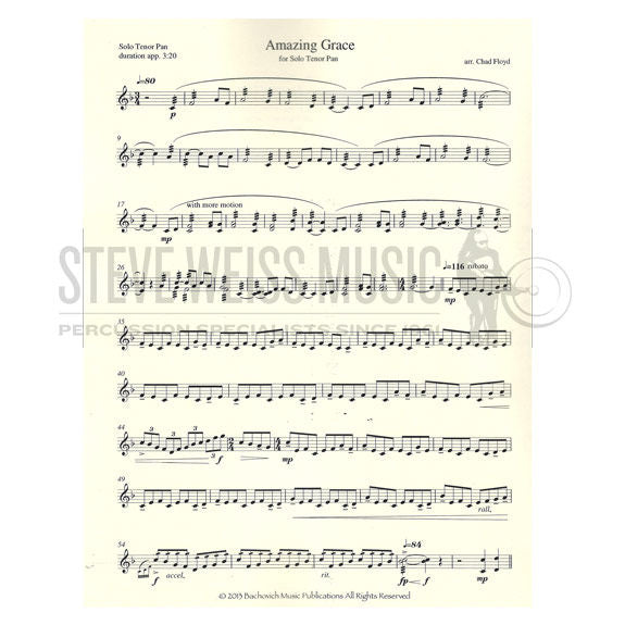 Floyd (arr.)-Amazing Grace-Tenor steel pan