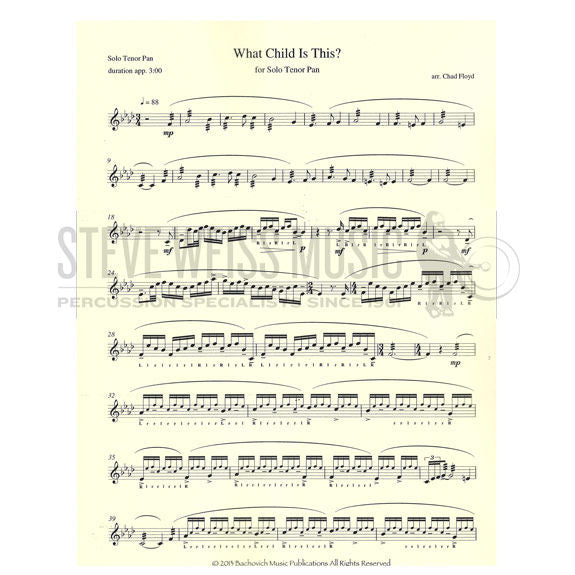 Floyd (arr.)-What Child Is This?-Tenor steel pan