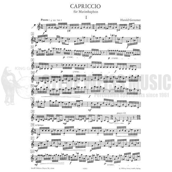 Genzmer-Capriccio for Marimba