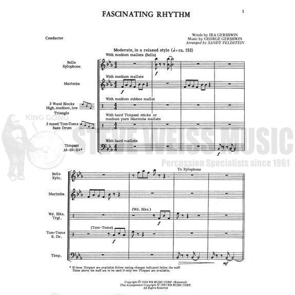 Gershwin-Fascinating Rhythm (SP)-Feldstein