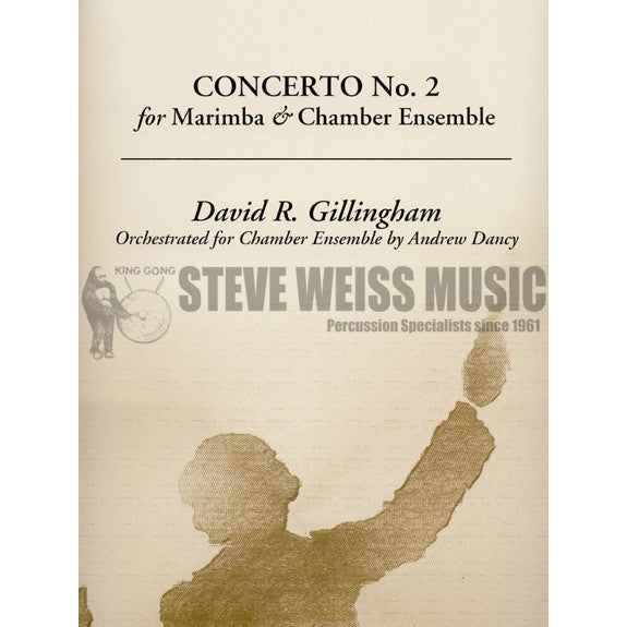 Gillingham-Concerto No. 2 for Marimba and Chamber Ens. (COMPLETE SET)-Solo M/X/B/V/4T/PN/winds/brass OS