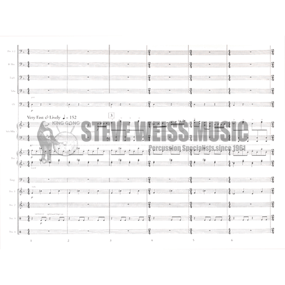 Gillingham-Concerto No. 2 for Marimba/Wind Ens. (COMPLETE SET- SCORE/SOLO PART/BAND PARTS)-M/Wind ens. OS