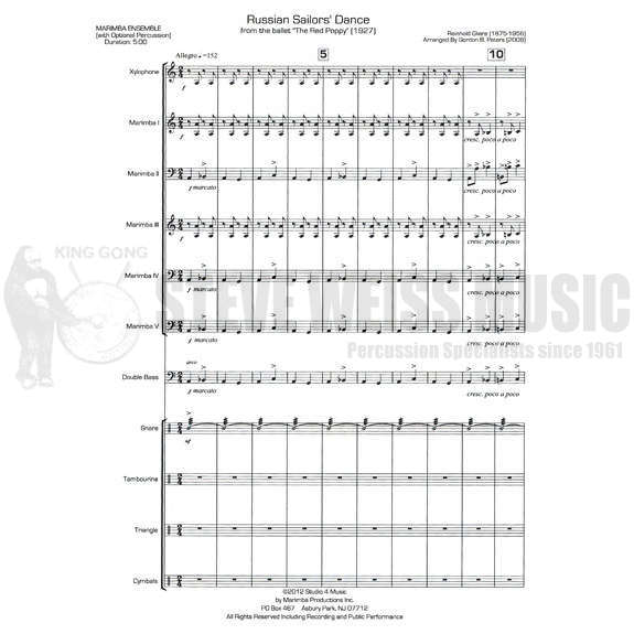 Gliere-Russian Sailors' Dance arr. Peters (SP)-X 5M/P/CB