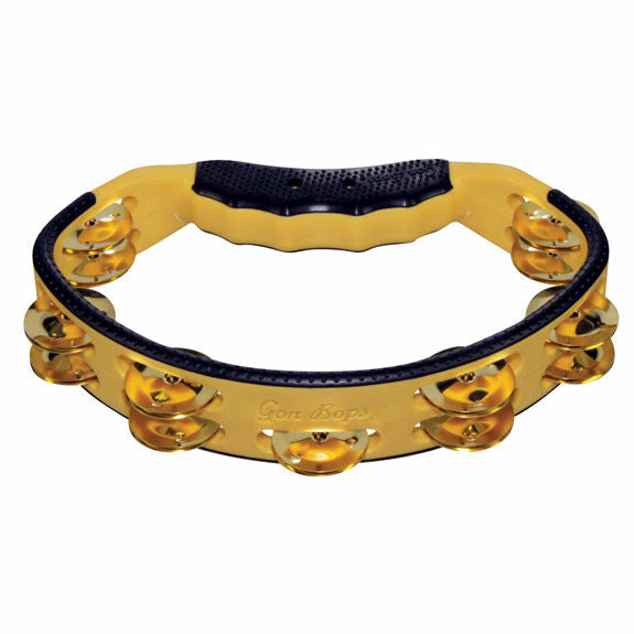 Gon Bops Yellow Tambourine with Brass Jingles