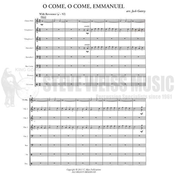 Gottry (arr.)-O Come, O Come, Emmanuel (SP)-B/2V/C/2M/DS/ P/BG