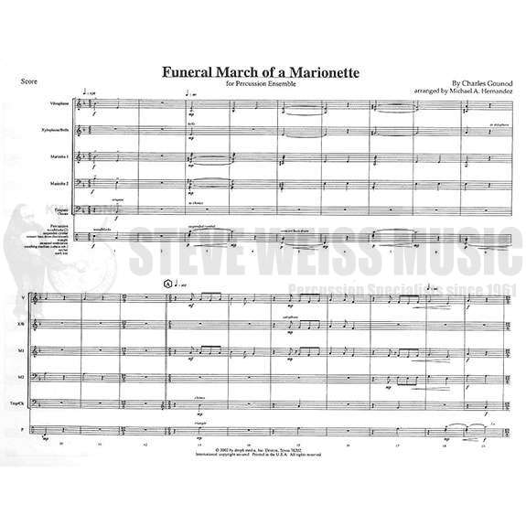 Gounod-Funeral March of a Marionette arr. Hernandez (SP)-B/V/C/X
