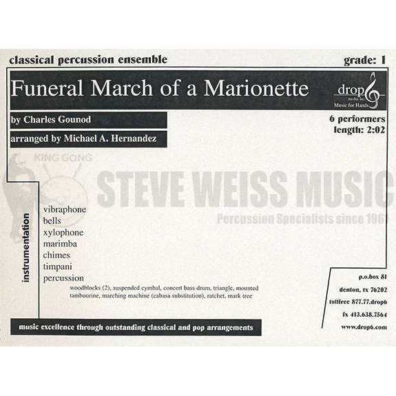 Gounod-Funeral March of a Marionette arr. Hernandez (SP)-B/V/C/X