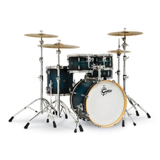 Gretsch Renown 5 Piece Drum Set (20/10/12/14/14sn) Satin Antique Blue Burst rn2-e605-sabb