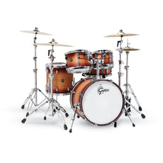 Gretsch Renown 5 Piece Drum Set (20/10/12/14/14sn) Satin Tobacco Burst rn2-e605-stb