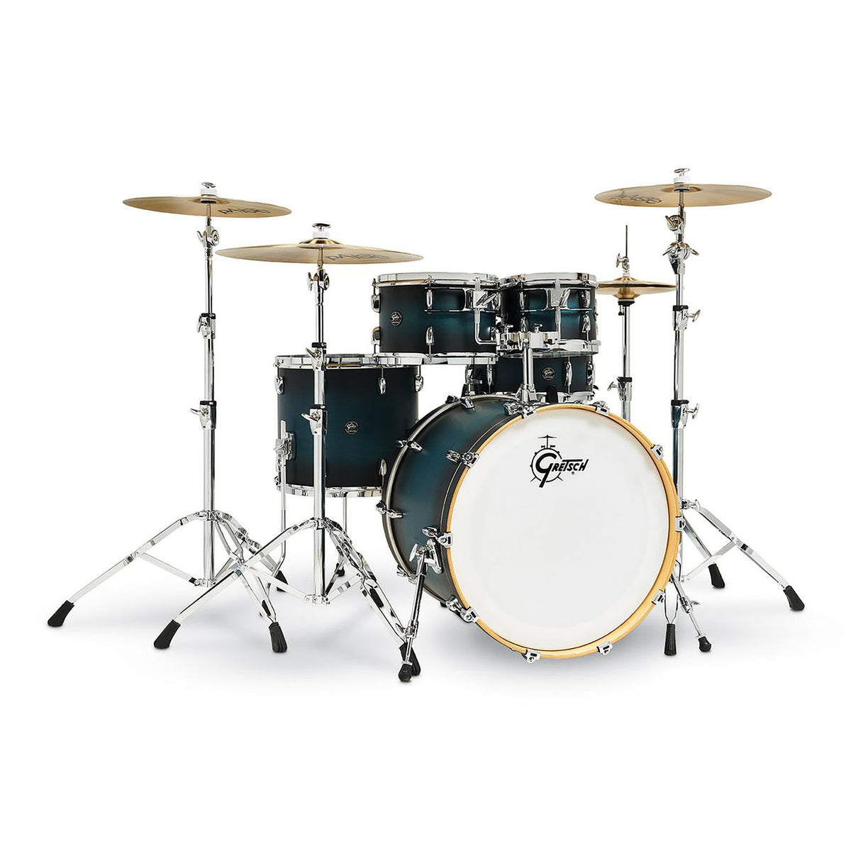 Gretsch Renown Drum Set Shell Pack Satin Antique Blue Burst rn2-e825-sabb