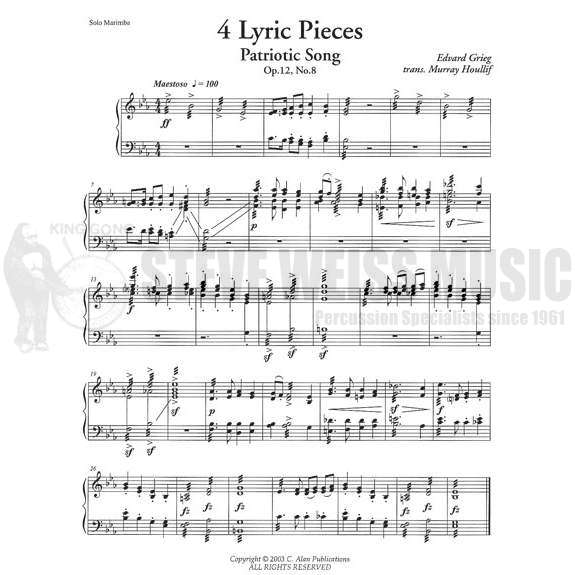 Grieg-Four Lyric Pieces arr. Houllif-M