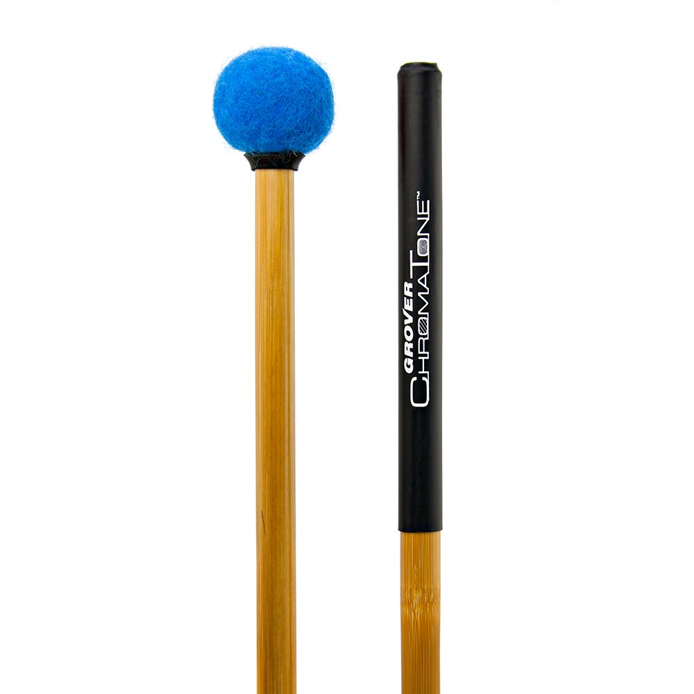Grover ChromaTone II TMB-C12 Legato Timpani Mallets Sapphire  Blue Veritcal