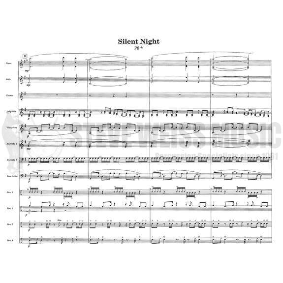 Gruber-Silent Night arr. Steinquest (SP)-B/V/C/X/2M/1T/P/PN/BG