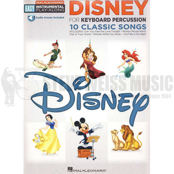 Hal Leonard-Disney Playalong for Keyboard Perc. (Audio Access Included)