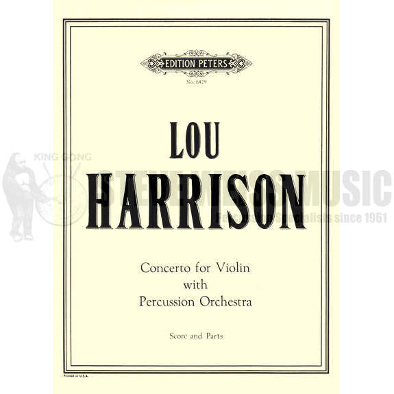 Harrison-Concerto for Violin with Percussion Orchestra (SP) -P/V