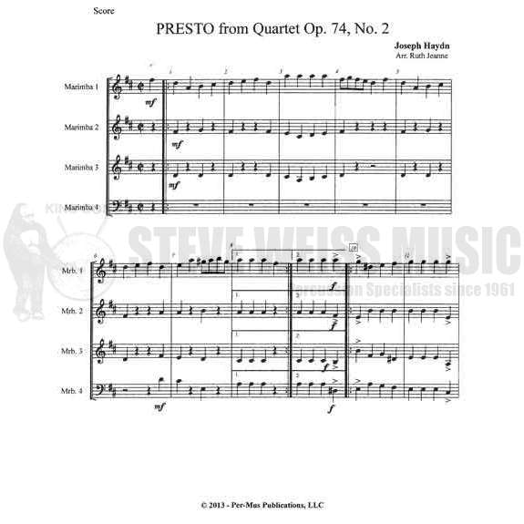 Haydn-Presto from Quartet op. 74, No. 2 arr. Jeanne (SP)- 4M