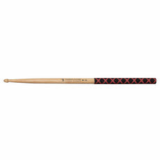 Headhunters Hickory Classic 5A Drumsticks with Red/Black Extreme Grip