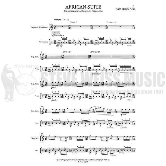 Henderickx-African Suite (soprano sax version) (SP)-P/SSX