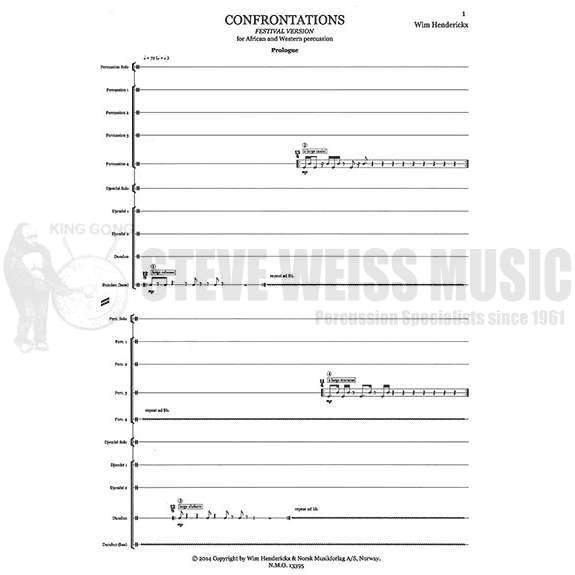 Henderickx-Confrontations COMPLETE SET SCORE/PARTS (S)-P