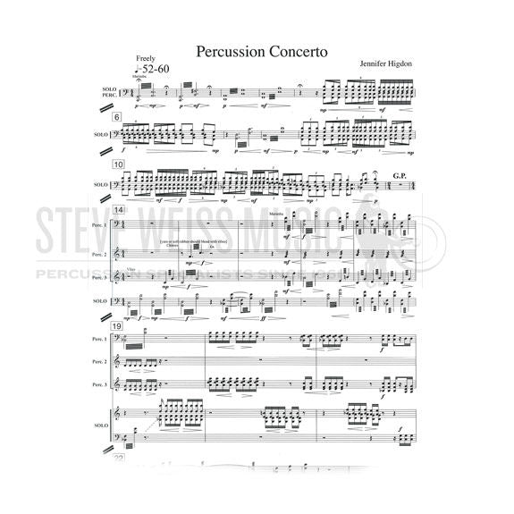 Higdon-Percussion Concerto (StS) STUDY SCORE
