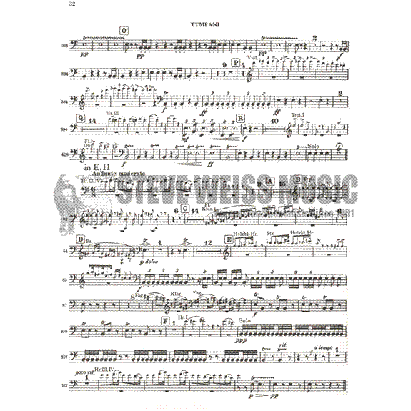 Hinger-Timpani Player's Orchestral Repertoire Vol. II-Brahms
