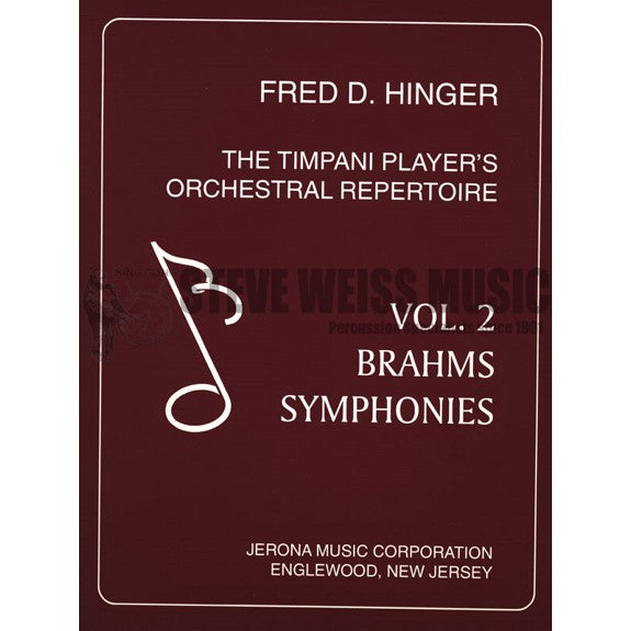 Hinger-Timpani Player's Orchestral Repertoire Vol. II-Brahms