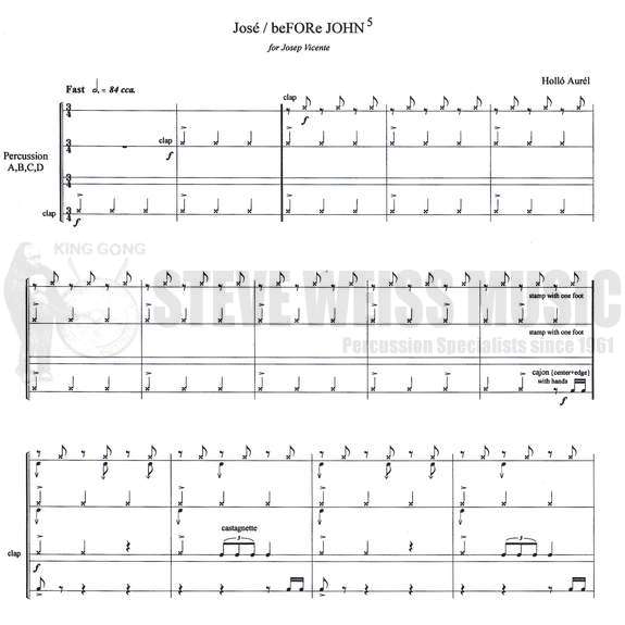 Hollo-Jose/beFORe JOHN5 (SP)-M/P/GT Set includes score, parts for players "C" and "D"