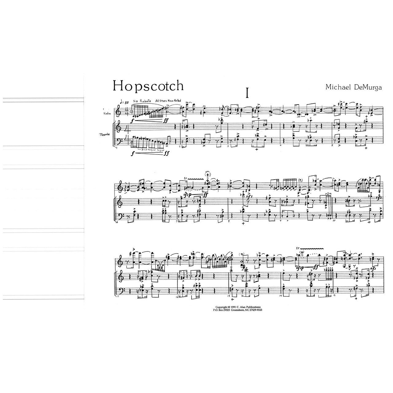 Hopscotch by Michael DeMurga Score sample