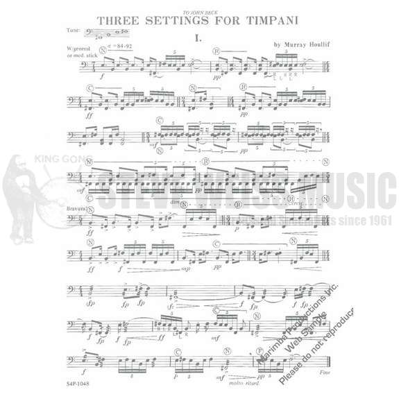 Houllif-Three Settings for Timpani-4T