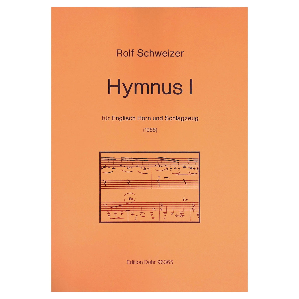 Hymnus I for English Horn and Percussion by Rolf Schweizer