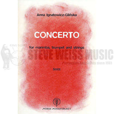 Ignatowicz-Glinska-Concerto for Marimba, Trumpet & Strings SCORE ONLY  (S)-M/TP/Strings