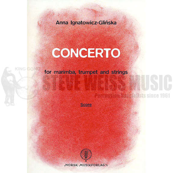 Ignatowicz-Glinska-Concerto for Marimba, Trumpet & Strings SCORE ONLY  (S)-M/TP/Strings