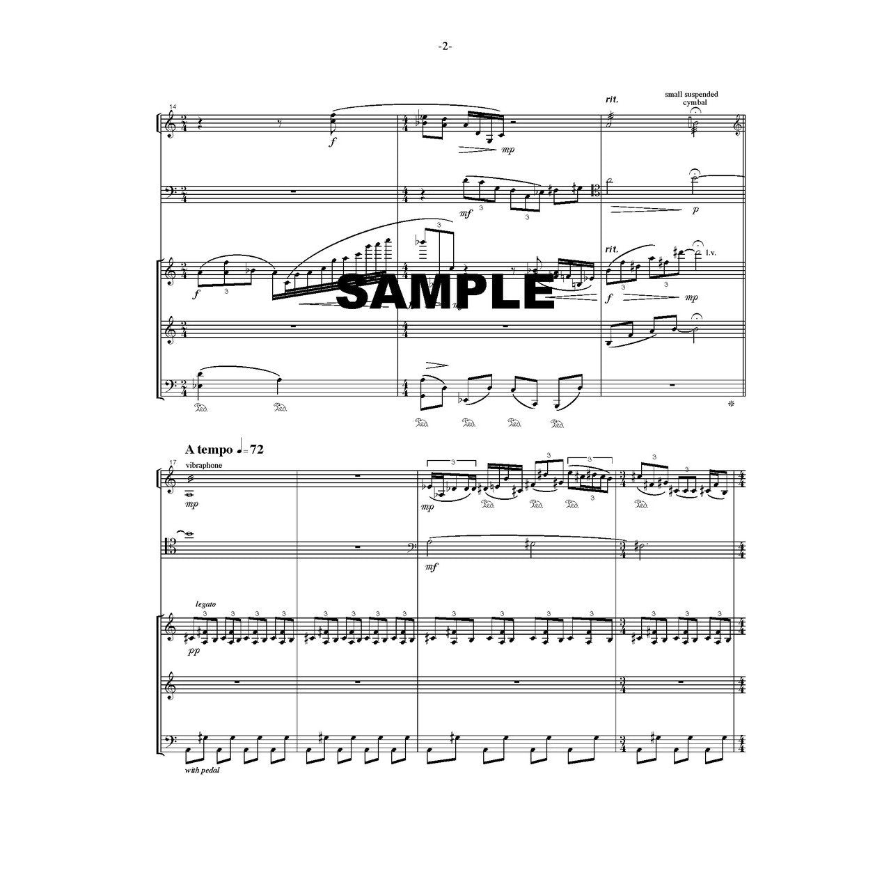 Inner Rebellion Trio by Stephen Rush Sheet Music Score Example