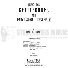 Jenny-Music for Kettle Drums and Percussion Ensemble-4T Solo-X/B