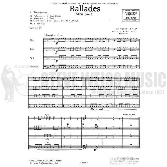 Jollet-Ballades en Carre(SP)-P/3T/V/X