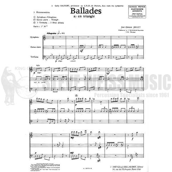 Jollet-Ballades en Triangles(SP)-P/3T/V/X