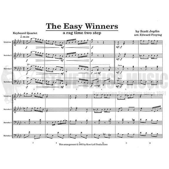 Joplin-Easy Winners, The arr. Freytag (SP)-X/4M