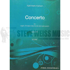 Karlsen-Concerto for Organ, 9 Brass Instruments and Percussion SCORE ONLY (S)-2T/P/3TP/2HN/3TN/TU/OR