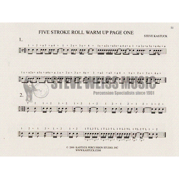 Kastuck-Percussion Warm Up Exercises (set of 6 copies)