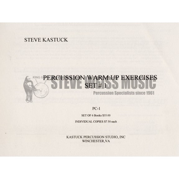 Kastuck-Percussion Warm Up Exercises (set of 6 copies)