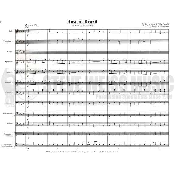 Klages/Fazioli-Rose of Brazil arr Baker (SP)-B/V/C/X/M/ opt. BM/4T/P