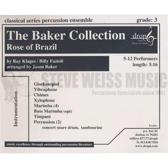Klages/Fazioli-Rose of Brazil arr Baker (SP)-B/V/C/X/M/ opt. BM/4T/P
