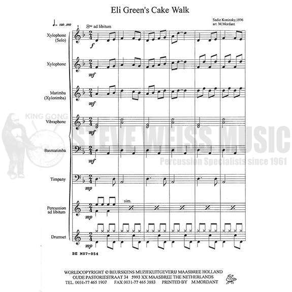 Koninsky-Eli Green's Cake Walk arr. Mordant (SP)-1-2X/1-2M/V/