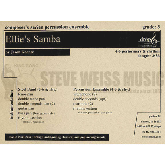 Koontz-Ellie's Samba (SP)-2V/2M/opt. steel dr./P/BG or steel