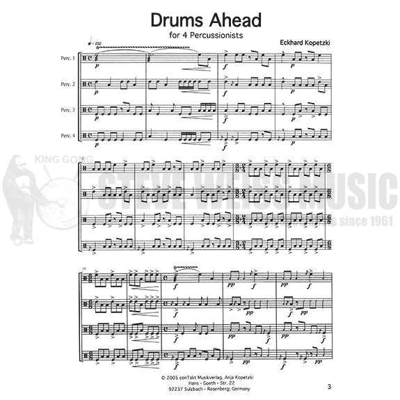 Kopetzki-Drums Ahead -for Four Percussionists (SP)-P