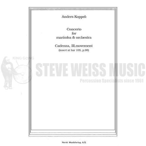 Koppel-Concerto for Marimba CADENZA-M